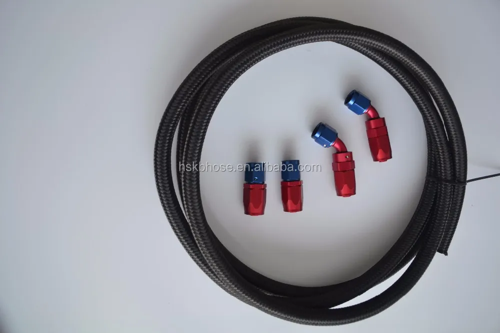 An10 10an Straight Black Aluminum Swivel Oil/fuel/air/gas Line Hose End