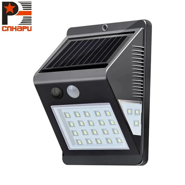 Hot Sale 18650 Rechargeable Battery Powered Waterproof IP65 Small 20 led PIR Motion Solar Sensor Wall Light