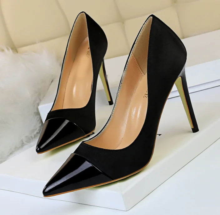 Up-1478r Simple Korean Party 10cm Thin High Heel Shoes - Buy Korean ...