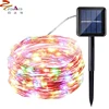 100 LED Waterproof Fairy Copper Wire Decoration Solar String Garden LED Tree Light