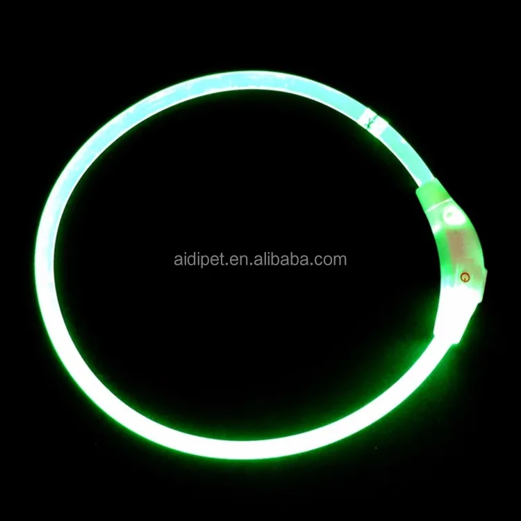 LED Dog Collar, USB rechargeable Nylon Flashing Light up Led Dog Collar
