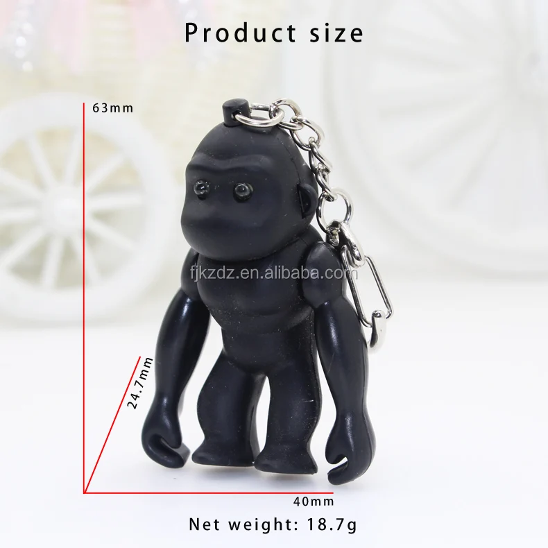 Sound Gorilla Led Light Keychain With Cell Battery Buy Led Gorilla