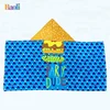 Custom Velour Cartoon Pattern Reactive Printing Children's Hooded Bath Swim Beach Towel