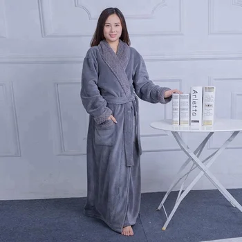 long fleece dressing gown