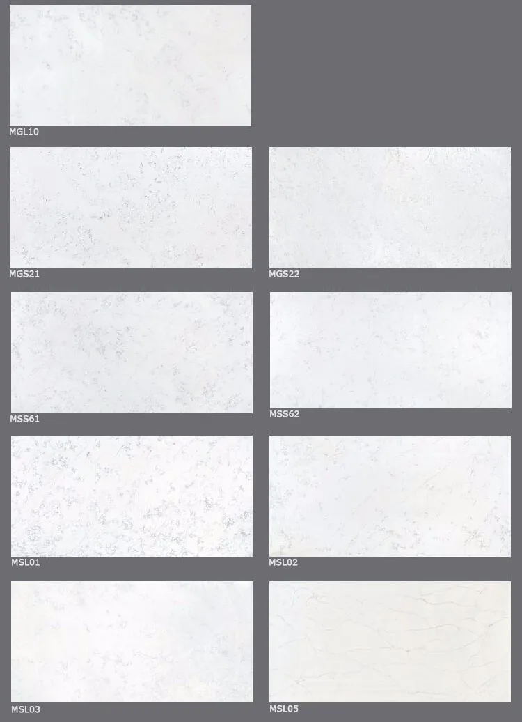 Sample surface statuary white quartz slabs