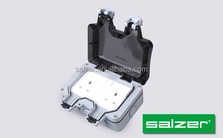 Salzer Weatherproof Double Switch Socket Ip66