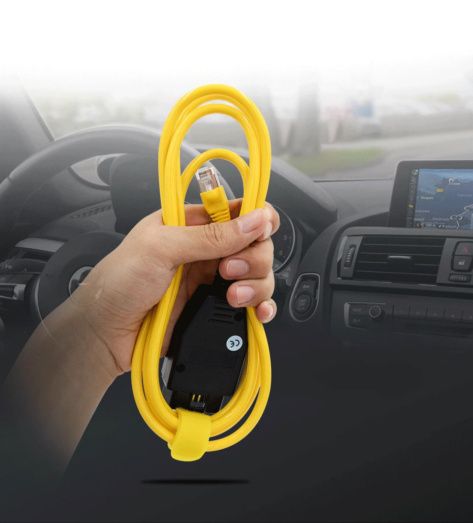 E-SYS Diagnostic Tool Compatible Brush Hidden Upscale Programming Line OBD2 Ethernet ESYS Cable For BMW