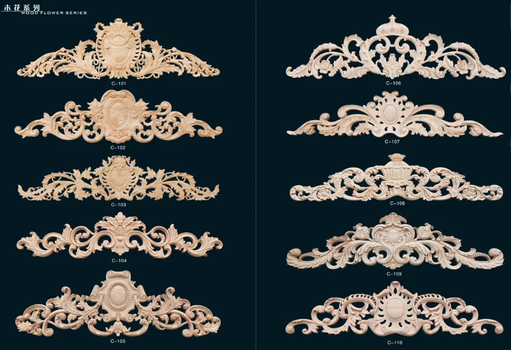 wood decorative furniture onlays