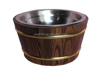wooden wine bucket