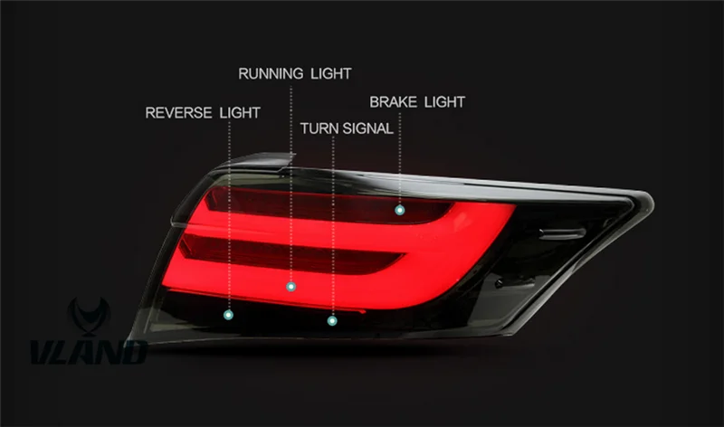 VLAND factory accessory for Car Taillight for Vios LED Tail light for 2014 2015 2016 with led light bar