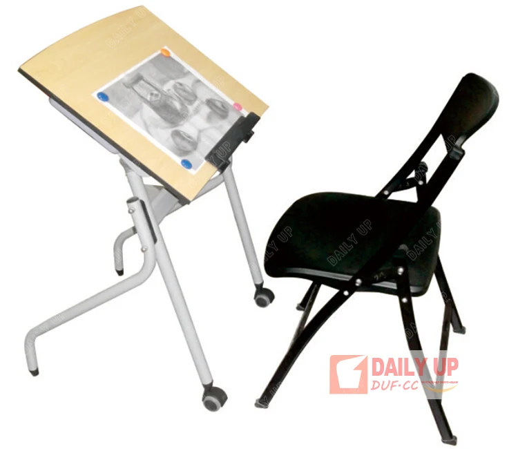 School Desk and Chair Fixed Student Chair and Desk Set Environmental PE/PP Classroom Furniture
