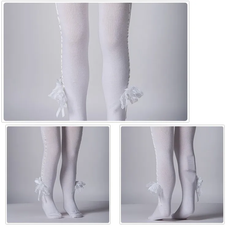 White Baby Leggings Hand Made Lace Bow Children's Tights Buy Children