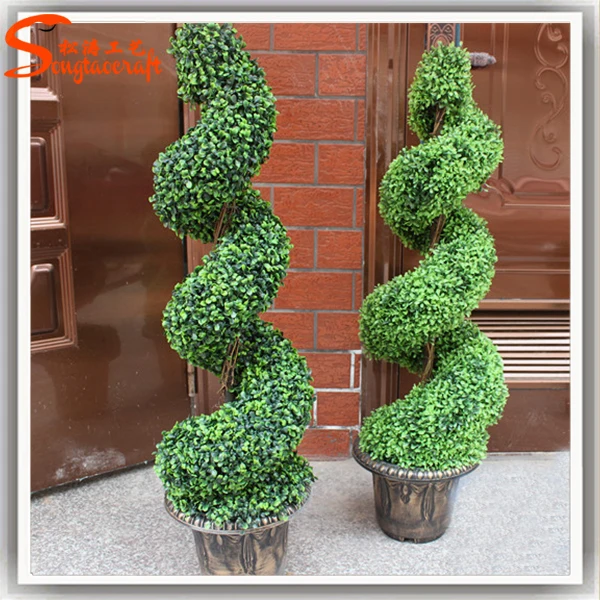 Factory Metal Wholesale Artificial Topiaries Cheap Garden Mini Wire Topiary Frames Plastic Fake