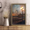 New item landscape light up led canvas painting beautiful night view wall art home decor