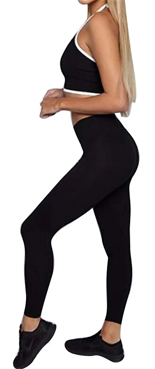 Jotebriyo Women 2 Piece Outfits Tracksuit Sleeveless Color Block Tops and Pants Set