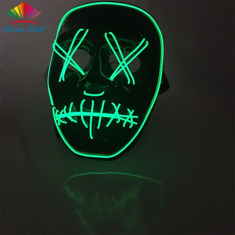 Neon Lights Halloween Costume Cosplay LED Mask Purge, View The Purge ...