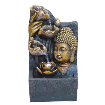 Religion Buddha Face Decoration Indoor Water Fall Fountain With