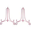 Powder coating pink metal stand rack photo display