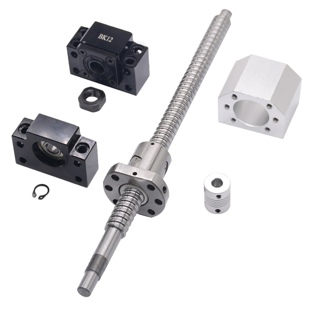 【DE】 Kugelumlaufspindel SFU1605-500mm C7 Ballscrew&Nut+BK/BF 12 for CNC Machine