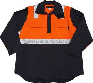 Flame Resistant Cotton Contrasted Reflective Work Shirt Safety Workwear Uniforms Flame Resistant Cotton Contrasted Reflective Work Shirt Safety Workwear Uniforms