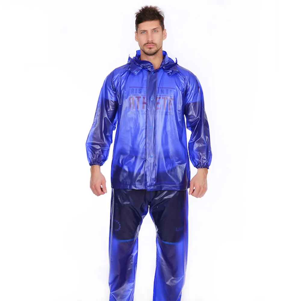 Customize Welcomed Rainsuit Colored Women Transparent Rainwear Pvc Raincoat