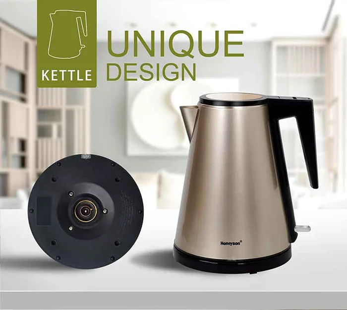 Honeyson hot hotel luxury double wall multifunction electric kettle