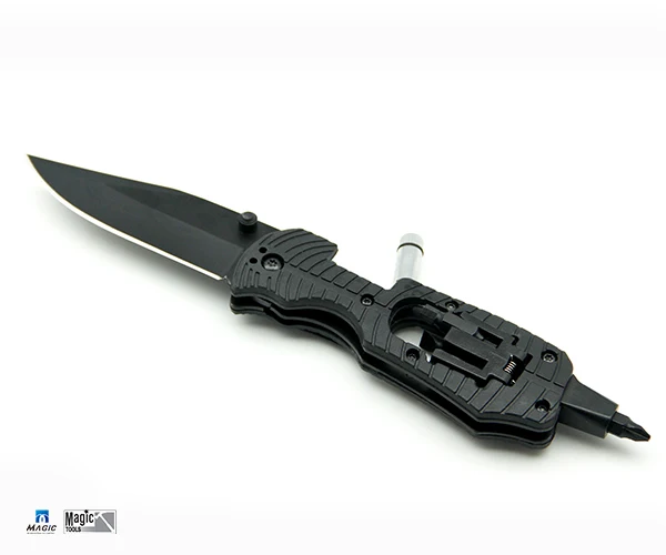 Multipurpose Folding Pocket Knife Tool Blade Driver w/ LED Light Kits