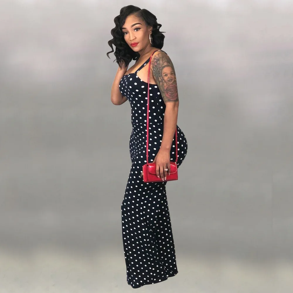 Factory Autumn dot Sexy Jumpsuits For Women Strap Backless Jumpsuit Sleeveless Simple Overalls