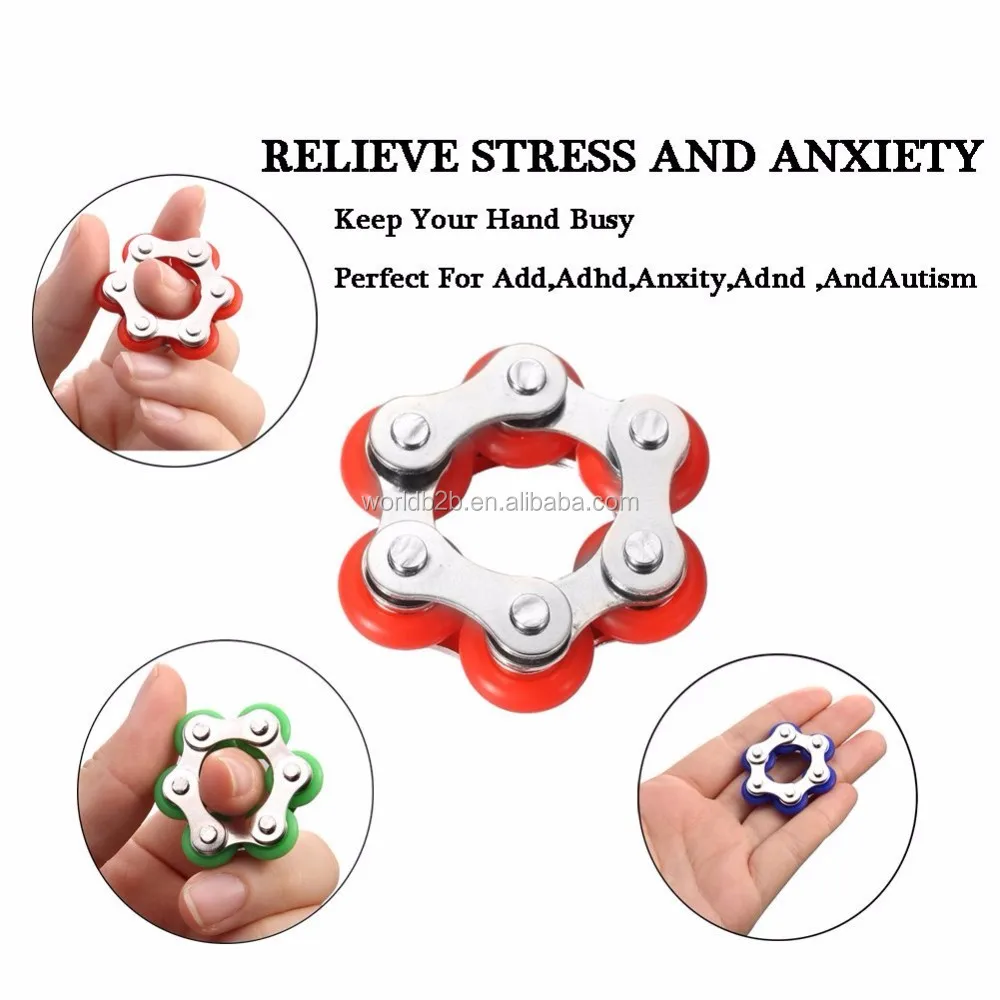 Roller Chain Fidget Toy Stress Reducer For Adhd Add Autism Anxiety