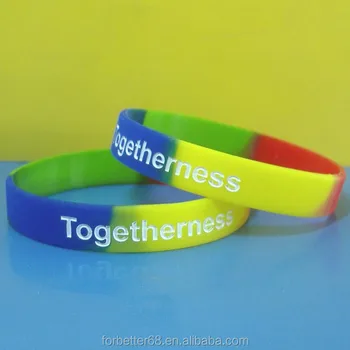 Custom Personalized Silicone Bracelet Segmented Bangles Custom Personalized Silicone Bracelet Segmented Bangles