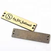 Private Custom Debossed Brand Name Logo Mini Jeans Clothing Tags Labels Metal Patches for Wallet