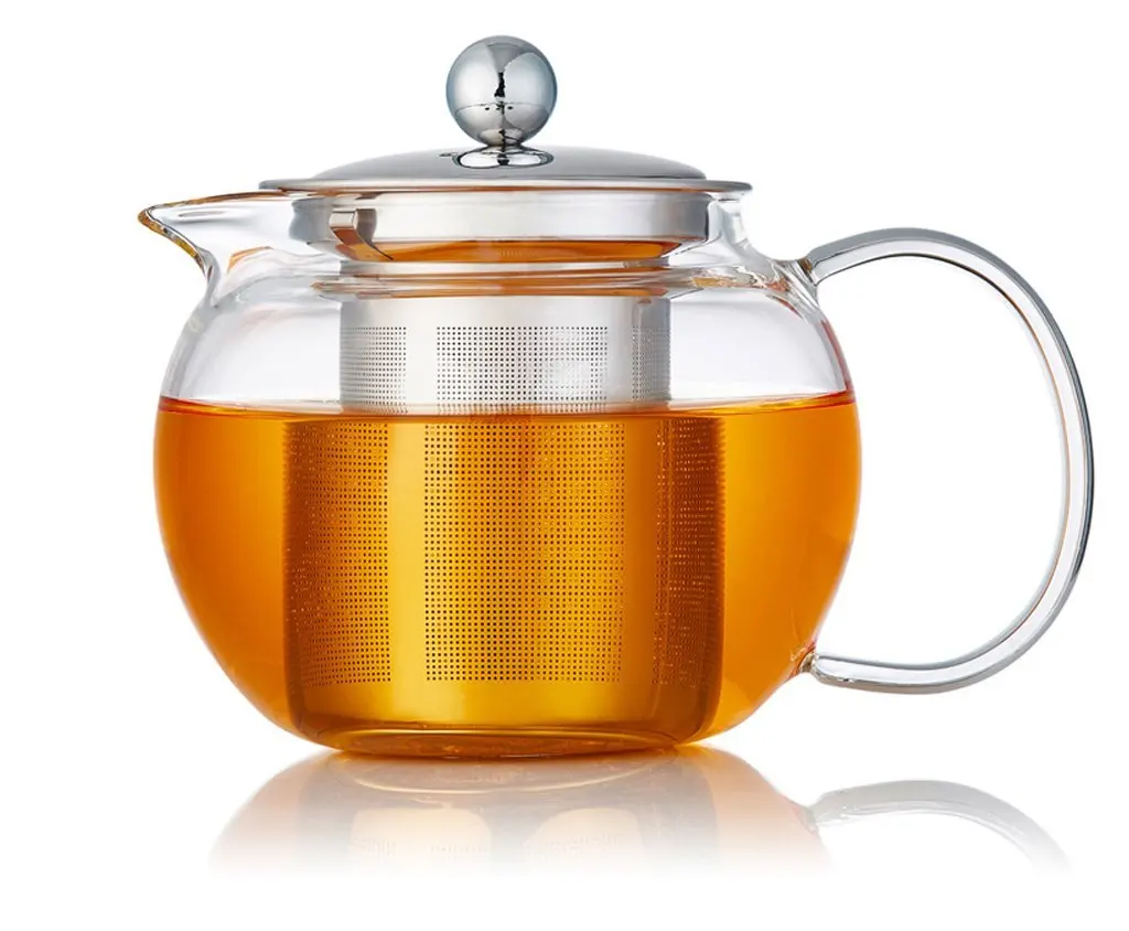 High Quality Mouthblown Borosilicate Teaware Glass Tea Maker Glass Teapot Tea Set With 304