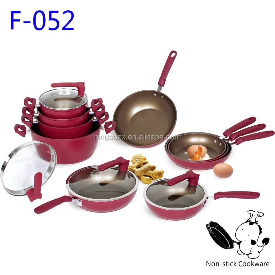 Zaixing Brand 14 Pcs Teflon Nonstick Coating Cookware Set Buy Aluminum Cookware