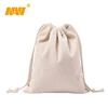 2019 wholesale cotton fabric drawstring bag solid white Shopping Bags