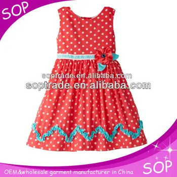 red color party frock