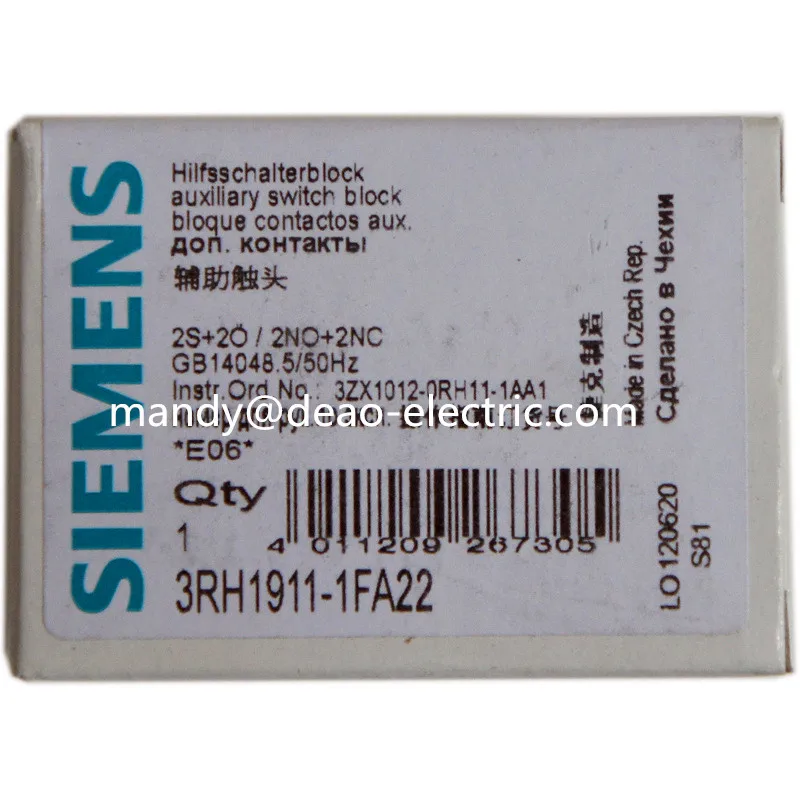 1pc Siemens Contactor Auxiliary Contact 3rh1911-2fa31 for sale online 