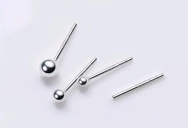 men and women classic sterling silver 999 ear sticks nurse earrings .jpg