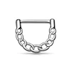 Linked Chain Clicker Gold Silver Black Surgical Steel Septum Clicker
