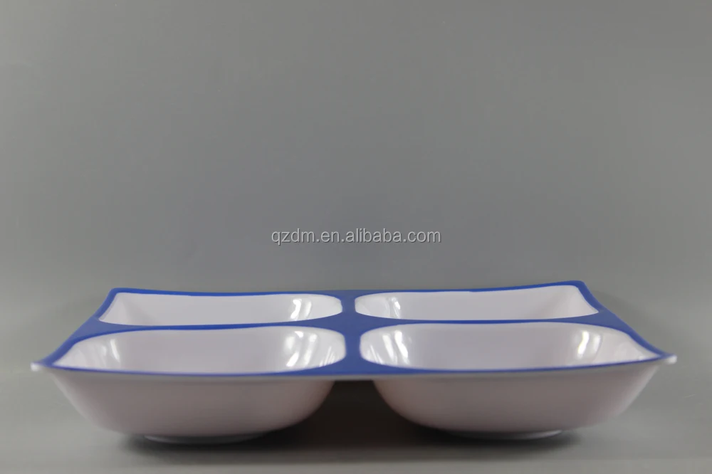 Printed Melamine 4 Section Plate