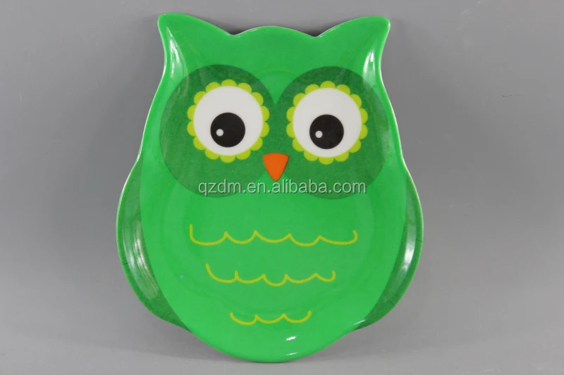 Originality Melamine Owl plate , Plastic Dessert Dishes