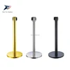 Hot selling 2019 Stainless steel retractable belt stanchion queue pole post stand, guard rail,subway station stand for sale