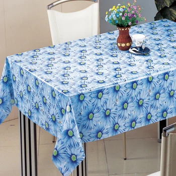 tablecloth printed pvc transparent vinyl plastic larger