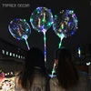 Fill the Air clear bobo Balloon with Led Flashing Lights string for events