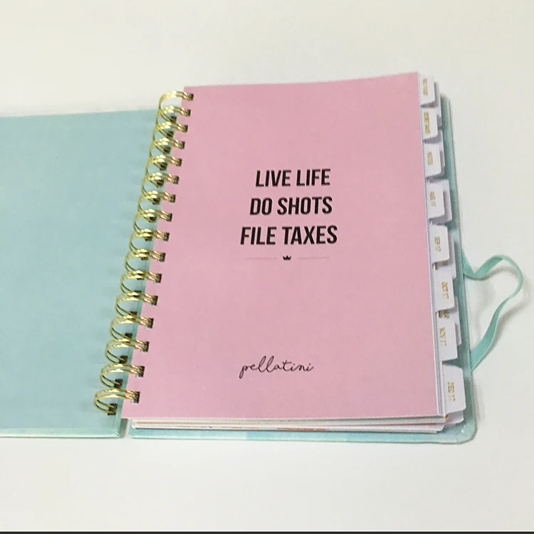 Bulk wholesale rose gold spiral binding student daily planner  buy