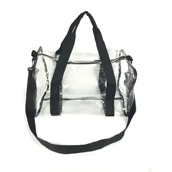 clear plastic duffle bag