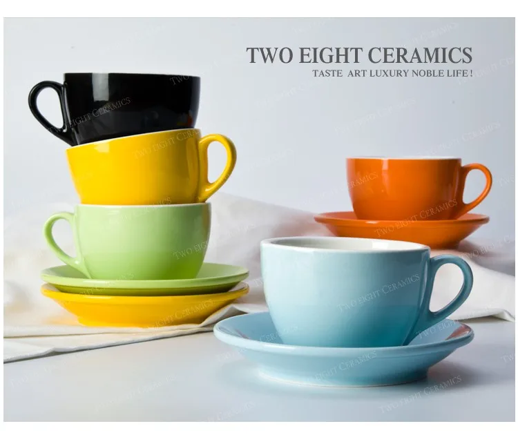 340ml 250ml small espresso cappaccino large tea cup and saucer