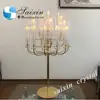 Hot sale wedding stage decor antique brass candelabra 25 arms candle holder