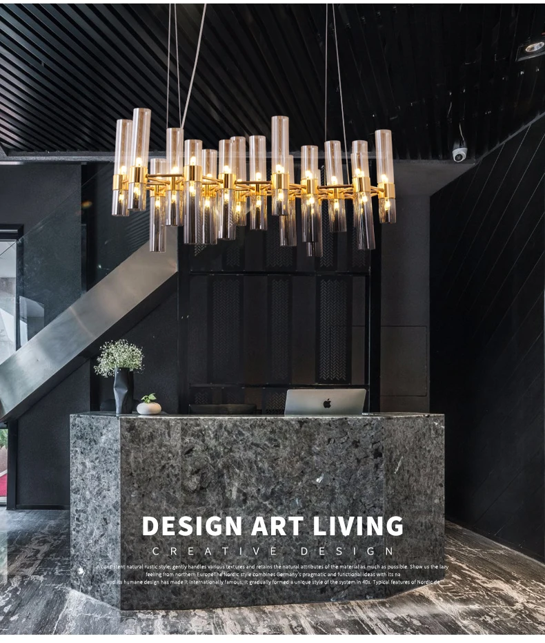 Nordic contracted show dining room small chandelier Denmark creative metal bedroom bedside dining room study corridor chandelier