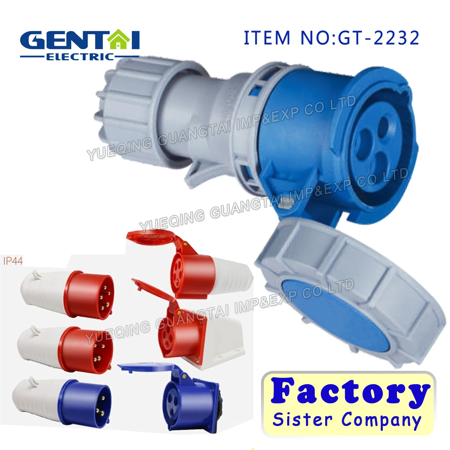 16a 32a 3p+n+e Open Installation Industrial Plug And Socket Connector ...