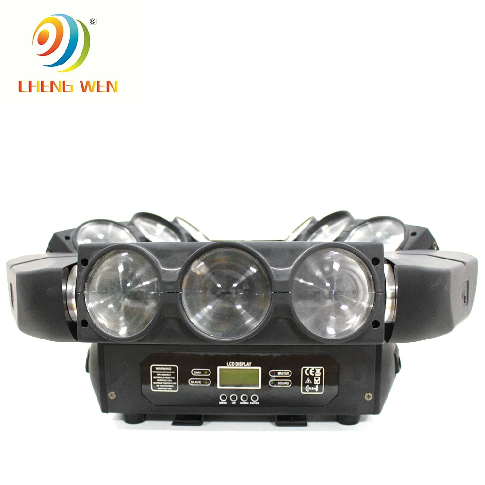Cheap DJ Disco Lights 9 Eyes RGBW 10W LED Moving Head Light Beam Spider Stage Light